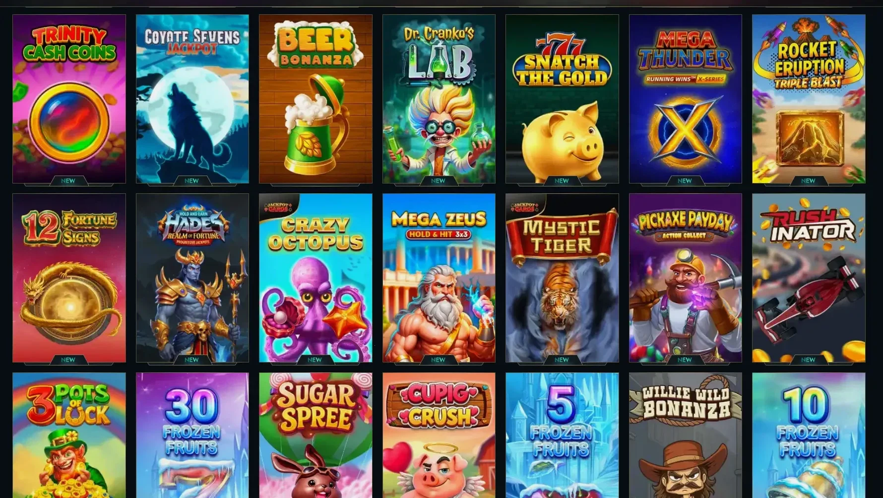 Игровой интерфейс казино Ярд